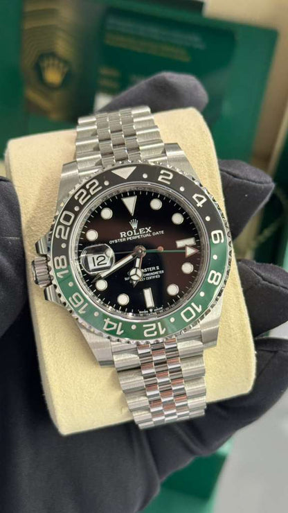 Rolex Sprite Stainless Steel GMT-Master II Watch - 40 MM - Jubilee Bracelet - Black Dial - 126720VTNR-0002