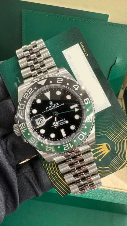 Rolex Sprite Stainless Steel GMT-Master II Watch - 40 MM - Jubilee Bracelet - Black Dial - 126720VTNR-0002