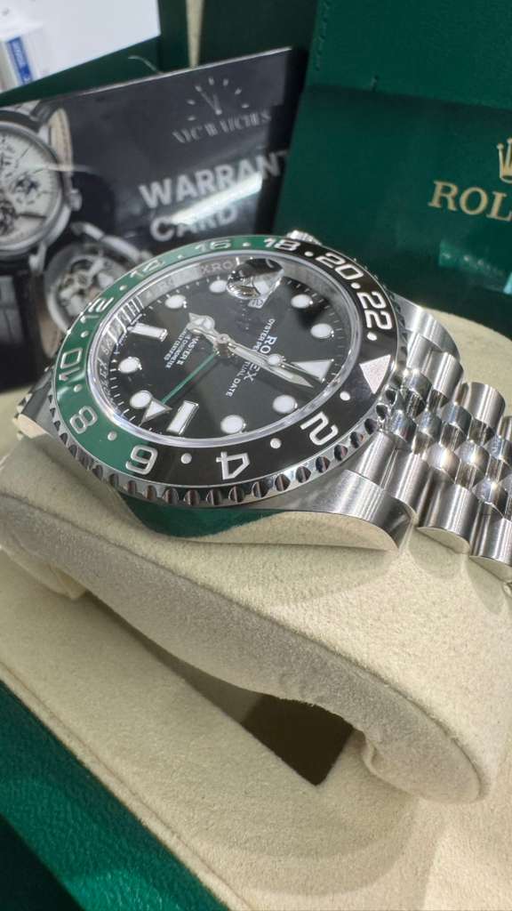 Rolex Sprite Stainless Steel GMT-Master II Watch - 40 MM - Jubilee Bracelet - Black Dial - 126720VTNR