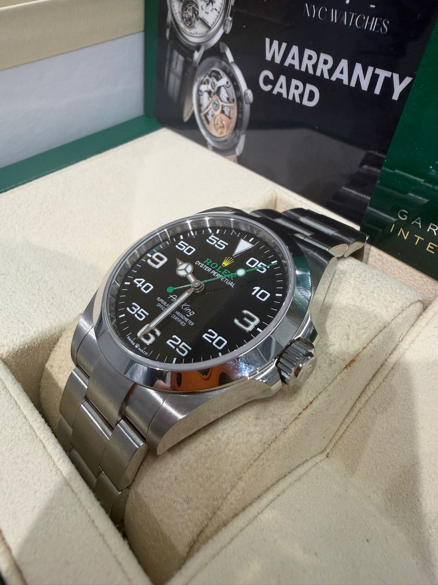 Rolex Oystersteel Air-King 40MM - Oyster Bracelet Watch - Black Arabic Dial - 126900 bk