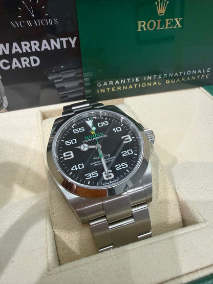 Rolex Oystersteel Air-King 40MM - Oyster Bracelet Watch - Black Arabic Dial - 126900-0001
