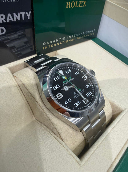 Rolex Oystersteel Air-King 40MM - Oyster Bracelet Watch - Black Arabic Dial - 126900-0001