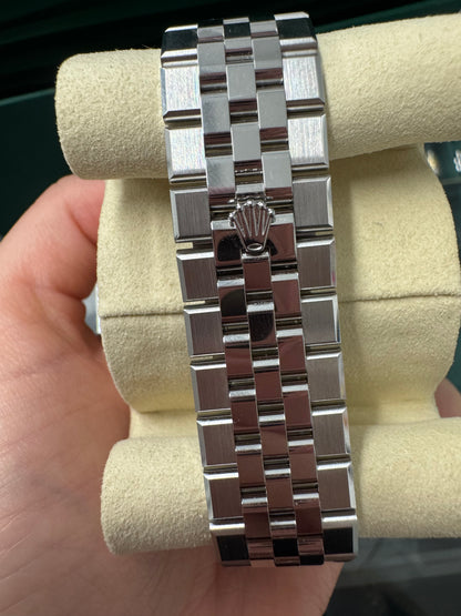 Rolex Land-Dweller - 36 MM - Stainless Steel and White Gold - Honeycomb Motif Intense White Dial - Fluted Bezel - Jubilee Bracelet - 127234-0001