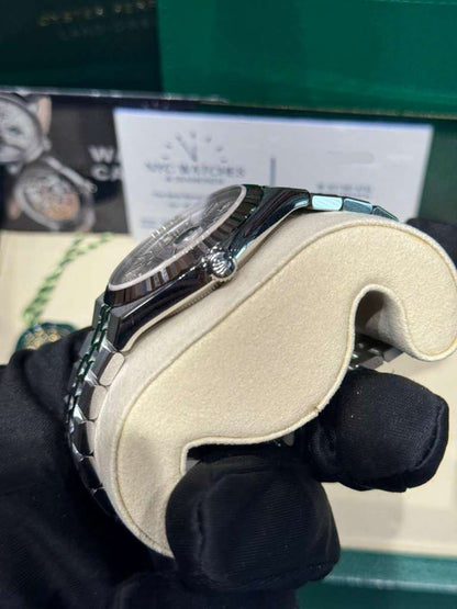 Rolex Land-Dweller - 40 MM - Stainless Steel and White Gold - Honeycomb Motif White Dial - Fluted Bezel - Jubilee Bracelet - 127334-0001