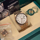 Rolex Land-Dweller - 40 MM - Rose Gold - Honeycomb Motif Intense White Dial - Fluted Bezel - Jubilee Bracelet - 127335-0001