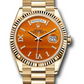 Rolex Day-Date - 36 MM - Yellow Gold - Orange Roman Dial - 128238 cardidrp  nyc watcher nyc watches