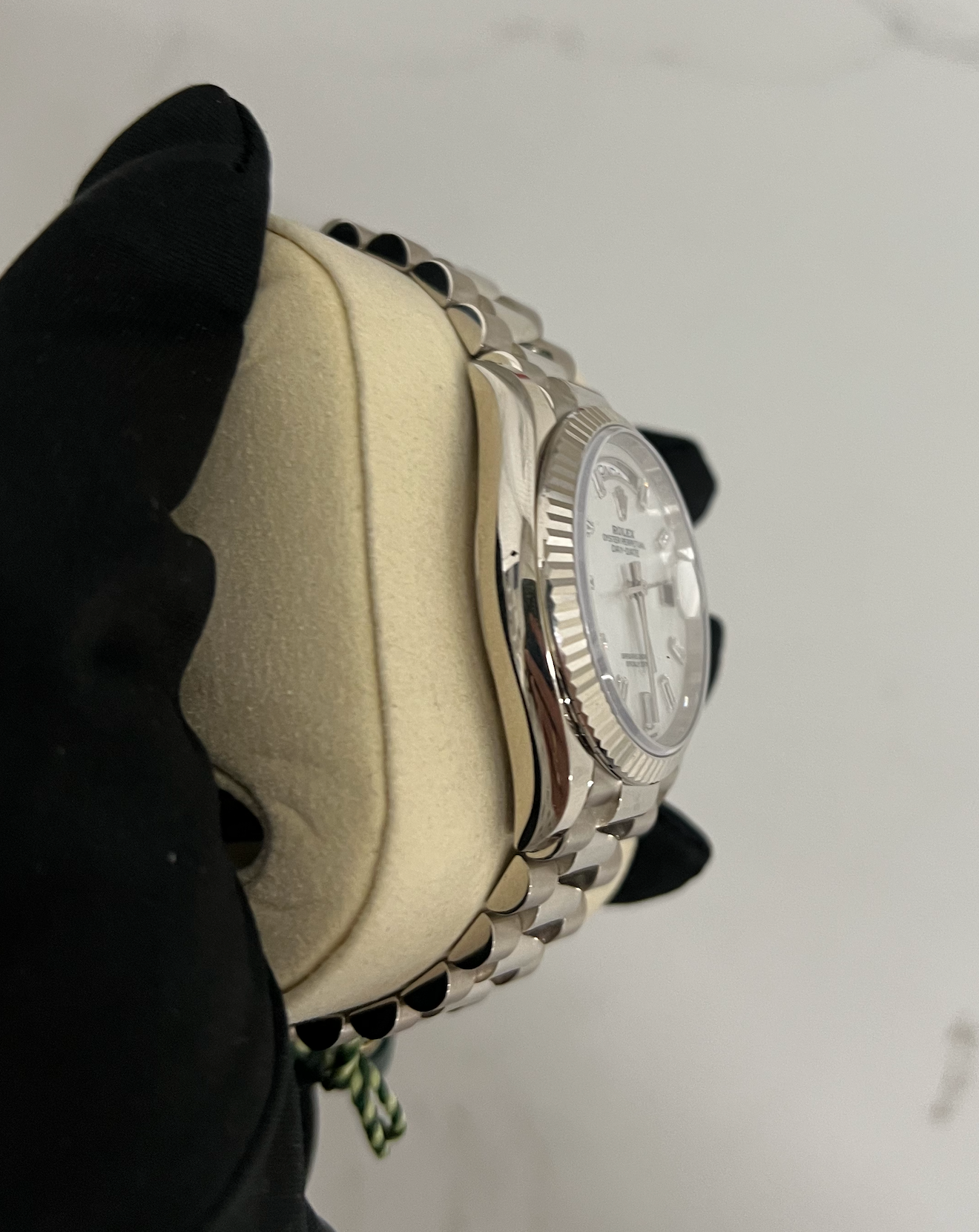 Rolex Day-Date - 36 MM - White Gold - MoP White Dial - 128239-0065