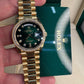 Rolex Presidential Yellow Gold Day-Date 36MM - President Bracelet Watch - Green Ombre´ Diamond Dial - 128348RBR godp