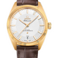 Omega Constellation Yellow Gold 39 MM - Brown Leather Strap - Silvery Dial - 130.53.39.21.02.002