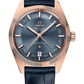 Omega Constellation Rose Gold 41 MM - Blue Leather Strap - Blue Dial - 130.53.41.22.03.001