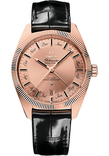 Omega Constellation Rose Gold 41 MM - Black Leather Strap - Rose Gold Dial - 130.53.41.22.99.002