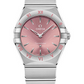 Omega Constellation Stainless Steel 28 MM - Stainless Steel Bracelet - Set Against Rose Dial - 131.10.28.60.11.001