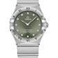 Omega Constellation Stainless Steel 28 MM - Stainless Steel Bracelet - Green Diamond Dial - 131.10.28.60.60.001