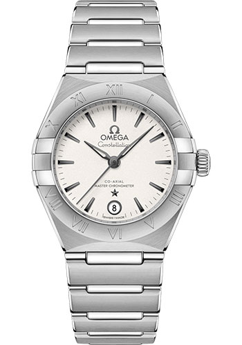 Omega Constellation Stainless Steel 29 MM - Stainless Steel Bracelet - White Silvery Dial - 131.10.29.20.02.001