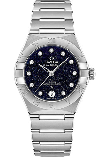 Omega Constellation Stainless Steel 29 MM - Stainless Steel Bracelet - Blue Diamond Dial - 131.10.29.20.53.001