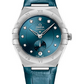 Omega Constellation Stainless Steel 34 MM - Blue Leather Strap - Blue Diamond Dial - 131.13.34.20.53.001