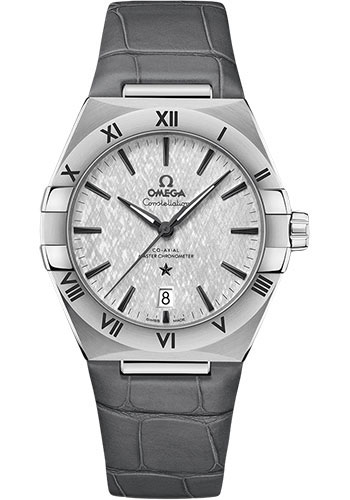 Omega Constellation Stainless Steel 39 MM - Grey Leather Strap - Grey Dial - 131.13.39.20.06.001