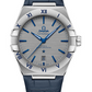 Omega Constellation Stainless Steel 39 MM - Blue Leather Strap - Grey Dial - 131.13.39.20.06.002