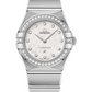 Omega Constellation Stainless Steel 25 MM - Stainless Steel Bracelet - Diamond Bezel - White Silvery Diamond Dial - 131.15.25.60.52.001