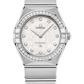 Omega Constellation Stainless Steel 28 MM - Stainless Steel Bracelet - Diamond Bezel - White Silvery Diamond Dial - 131.15.28.60.52.001