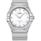 Omega Constellation Stainless Steel 28 MM - Stainless Steel Bracelet - Diamond Bezel - White Mother-Of-Pearl Diamond Dial - 131.15.28.60.55.001