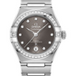 Omega Constellation Stainless Steel 29 MM - Stainless Steel Bracelet - Diamond Bezel - Grey Diamond Dial - 131.15.29.20.56.001