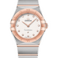 Omega Constellation Stainless Steel and Rose Gold 25 MM - Stainless Steel and Rose Gold Bracelet - White Silvery Diamond Dial - 131.20.25.60.52.001