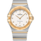 Omega Constellation Stainless Steel and Yellow Gold 25 MM - Stainless Steel and Yellow Gold Bracelet - White Silvery Diamond Dial - 131.20.25.60.52.002