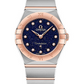 Omega Constellation Stainless Steel and Rose Gold 25 MM - Stainless Steel and Rose Gold Bracelet - Blue Diamond Dial - 131.20.25.60.53.002