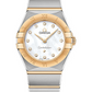 Omega Constellation Stainless Steel and Yellow Gold 25 MM - Stainless Steel and Yellow Gold Bracelet - White Mother-Of-Pearl Diamond Dial - 131.20.25.60.55.002