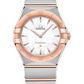 Omega Constellation Stainless Steel and Rose Gold 28 MM - Stainless Steel and Rose Gold Bracelet - Mother-Of-Pearl Dial - 131.20.28.60.05.001