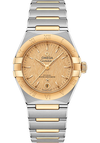 Omega Constellation Stainless Steel and Yellow Gold 29 MM - Stainless Steel and Yellow Gold Bracelet - Champagne Dial - 131.20.29.20.08.001