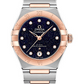 Omega Constellation Stainless Steel and Rose Gold 29 MM - Stainless Steel and Rose Gold Bracelet - Blue Diamond Dial - 131.20.29.20.53.002