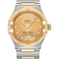 Omega Constellation Stainless Steel and Yellow Gold 29 MM - Stainless Steel and Yellow Gold Bracelet - Champagne Diamond Dial - 131.20.29.20.58.001