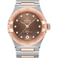 Omega Constellation Stainless Steel and Rose Gold 29 MM - Stainless Steel and Rose Gold Bracelet - Brown Diamond Dial - 131.20.29.20.63.001