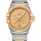 Omega Constellation Stainless Steel and Yellow Gold 36 MM - Stainless Steel and Yellow Gold Bracelet - Champagne Diamond Dial - 131.20.36.20.58.001