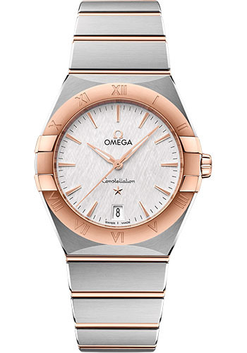 Omega Constellation Stainless Steel and Rose Gold 36 MM - Stainless Steel and Rose Gold Bracelet - Silvery Dial - 131.20.36.60.02.001