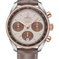 Omega Constellation Rose Gold and Stainless Steel 38 MM - Brown Leather Strap - Diamond Bezel - Cappuccino Dial - 324.28.38.50.02.002