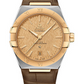 Omega Constellation Stainless Steel and Yellow Gold 39 MM - Brown Leather Strap - Champagne Dial - 131.23.39.20.08.001