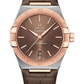 Omega Constellation Stainless Steel and Rose Gold 39 MM - Brown Leather Strap - Brown Dial - 131.23.39.20.13.001