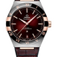 Omega Constellation Stainless Steel and Rose Gold 41 MM -  Burgundy Leather Strap - Red Dial - 131.23.41.21.11.001