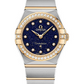 Omega Constellation Stainless Steel and Yellow Gold 25 MM - Stainless Steel and Yellow Gold Bracelet - Diamond Bezel - Blue Diamond Dial - 131.25.25.60.53.001