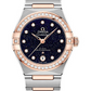 Omega Constellation Stainless Steel and Rose Gold 29 MM - Stainless Steel and Rose Gold Bracelet - Diamond Bezel - Blue Diamond Dial - 131.25.29.20.53.002