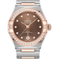 Omega Constellation Stainless Steel and Rose Gold 29 MM - Stainless Steel and Rose Gold Bracelet - Diamond Bezel - Brown Diamond Dial - 131.25.29.20.63.001