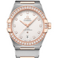 Omega Constellation Stainless Steel and Rose Gold 39 MM - Stainless Steel and Rose Gold Bracelet - Diamond Bezel - Silvery Diamond Dial - 131.25.39.20.52.001