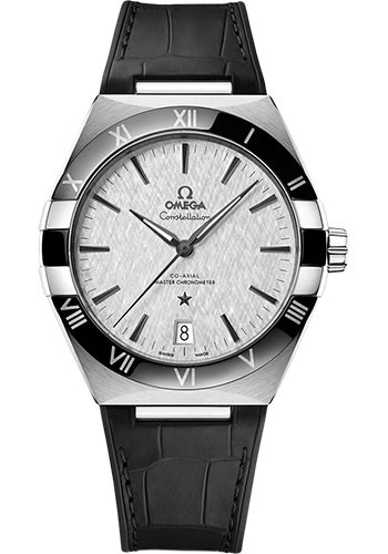 Omega Constellation Stainless Steel 41 MM - Black Leather Strap - Grey Dial - 131.33.41.21.06.001