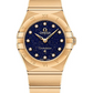 Omega Constellation Yellow Gold 25 MM - Yellow Gold Bracelet - Blue Diamond Dial - 131.50.25.60.53.001