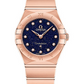 Omega Constellation Rose Gold 25 MM - Rose Gold Bracelet - Blue Diamond Dial - 131.50.25.60.53.002