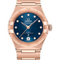 Omega Constellation Rose Gold 29 MM - Rose Gold Bracelet - Blue Diamond Dial - 131.50.29.20.53.001