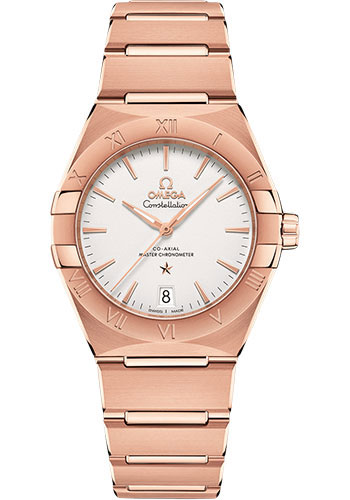 Omega Constellation Rose Gold 36 MM - Rose Gold Bracelet - Silvery Dial - 131.50.36.20.02.001